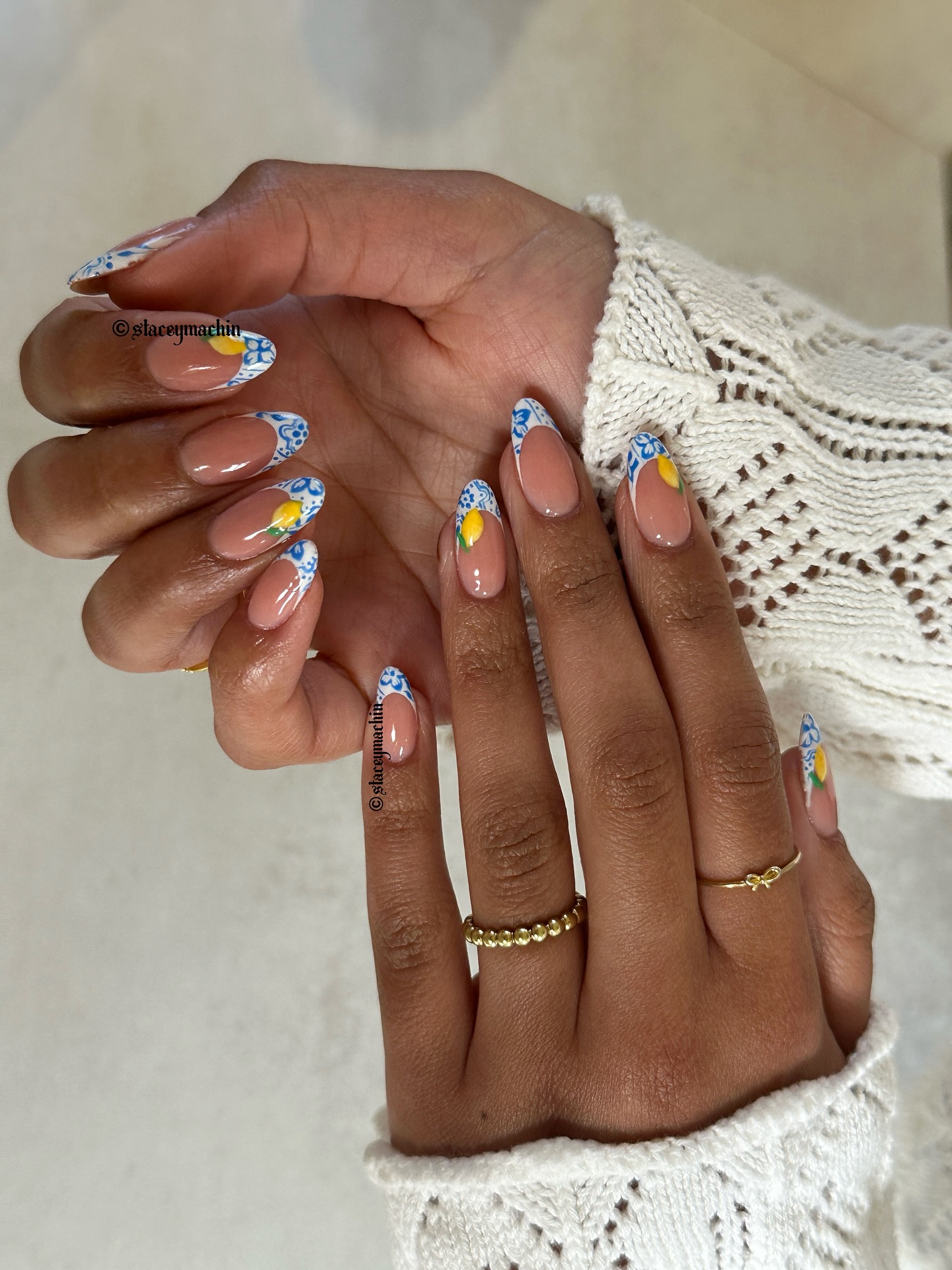 Lemon Mediterranean nails
