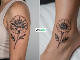 Marigold Flower Tattoo Ideas Full of Warmth and Charm