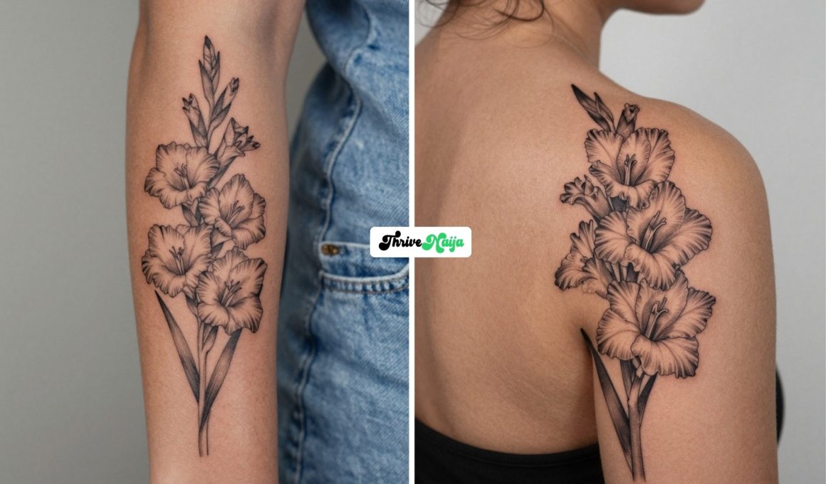 Stunning Gladiolus Flower Tattoo Ideas