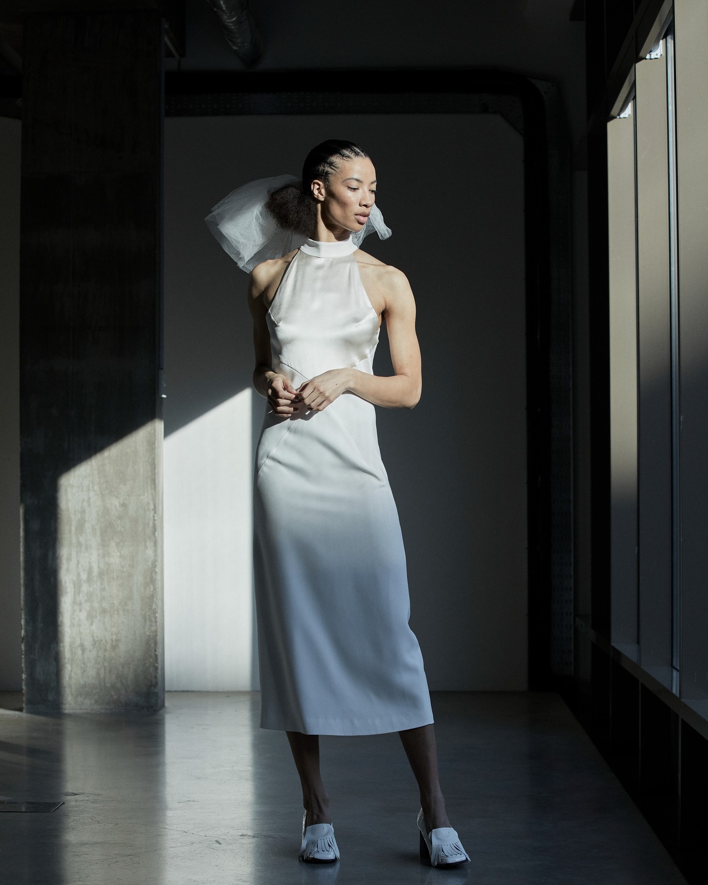 Halterneck Midi Length Dress