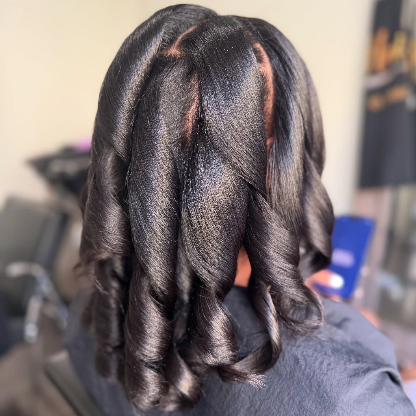 Spiraling Curls Silk Press