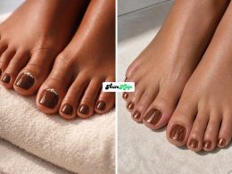 Amazing Brown Pedicure Design Ideas
