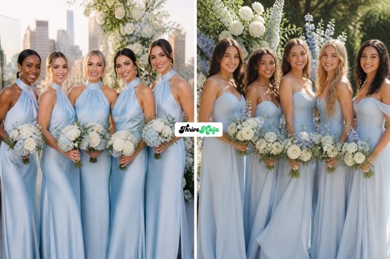 Gorgeous Baby Blue Bridesmaid Dress Ideas