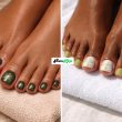 Gorgeous Green Pedicure Design Ideas