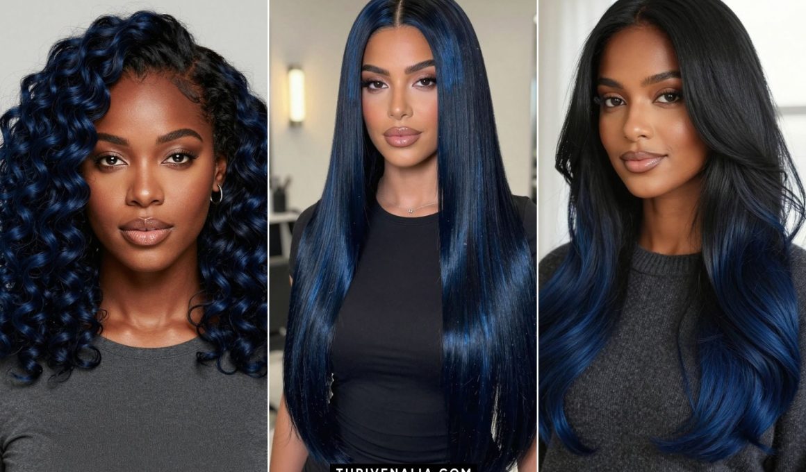 Lovely Black Blue Hair Color Ideas