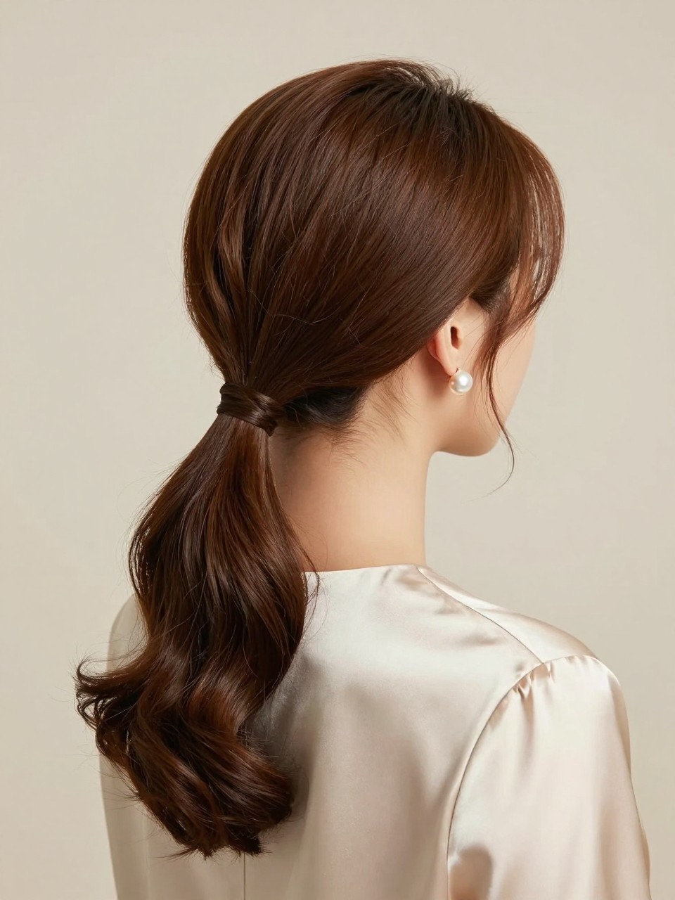 Image Prompt: A realistic beauty image of a woman with a textured long bob, soft side part, loose beachy waves, sandy blonde highlights, natural volume, relaxed makeup, linen shirt, soft daylight, neutral modern background, editorial hairstyle photography, no text, no watermark, no watermarks on images.