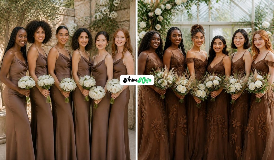 Breathtaking Brown Bridesmaid Dress Ideas