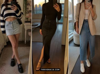 Cool Long Denim Skirt Outfit Ideas