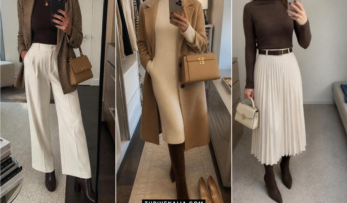 Elegant Brown Boots Fall Outfit Ideas for Women