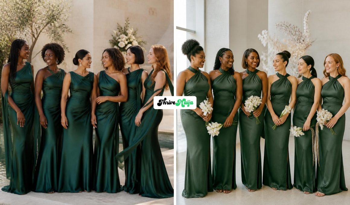 Most Beautiful Dark Green Bridesmaid Dresses That Look Good