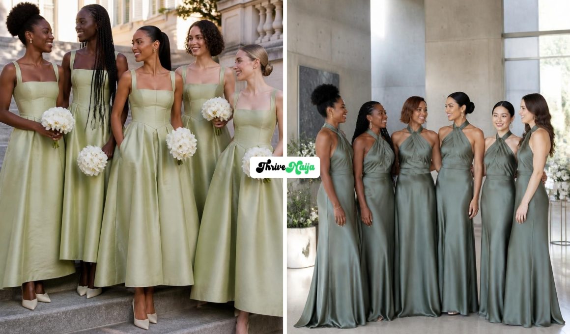 Most Beautiful Sage Bridesmaid Dress Ideas