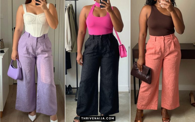 Plus Size Linen Pants Outfits for Warm Days