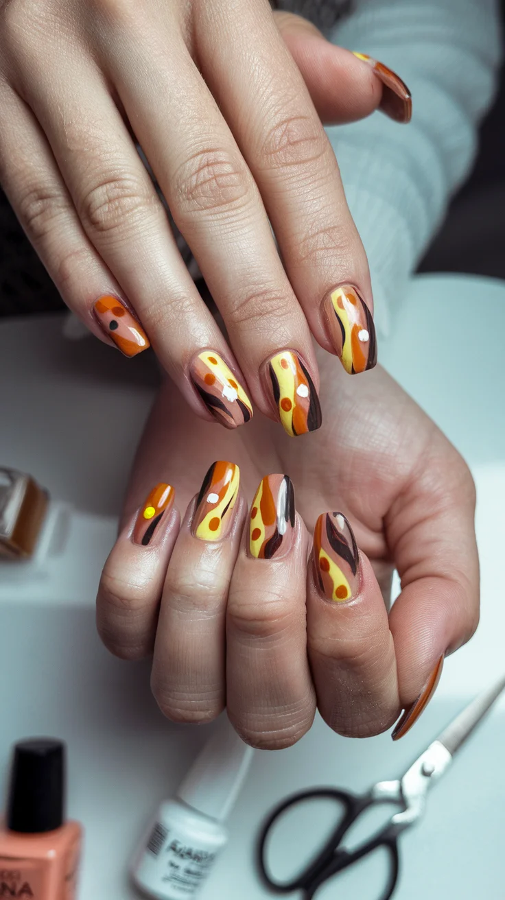 1-beautiful-fall-bridesmaid-nails-for-a-polished-wedding-look