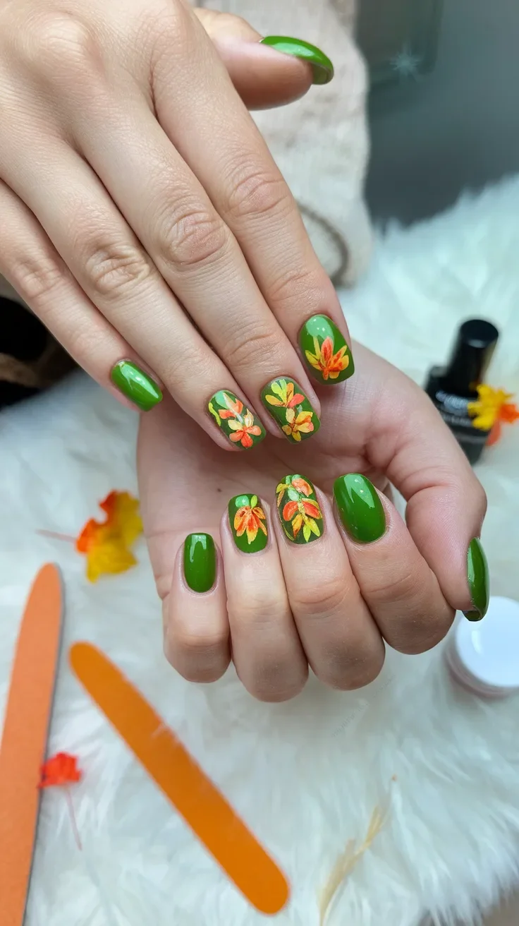 1-green-fall-nails-that-feel-fresh-and-trendy