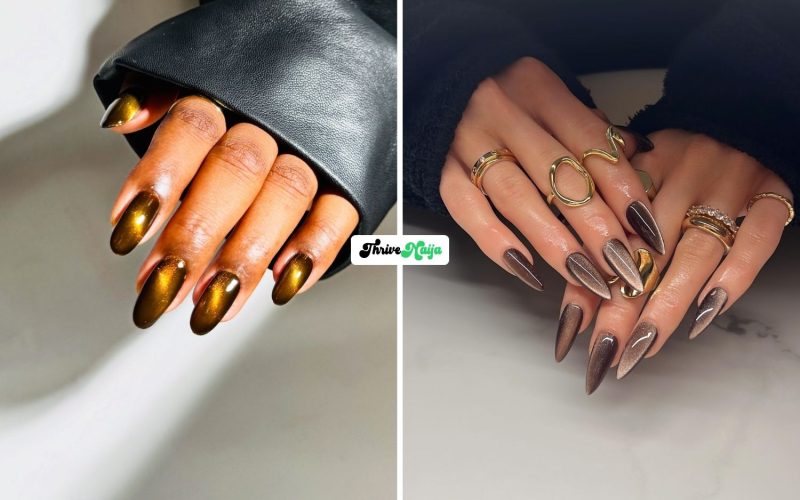 13 Trendy Chrome Fall Nails for a Cool-Girl Look