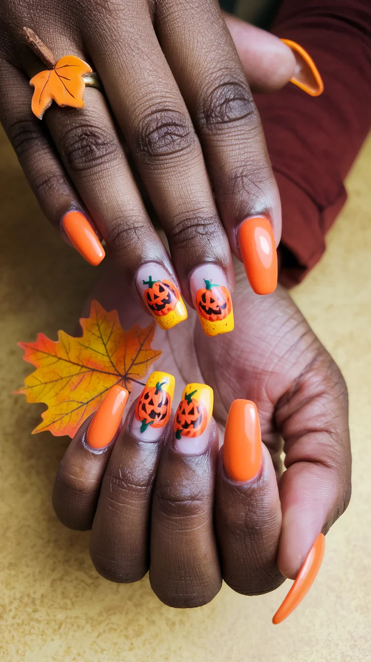 2-adorable-fall-pumpkin-nails-that-scream-autumn