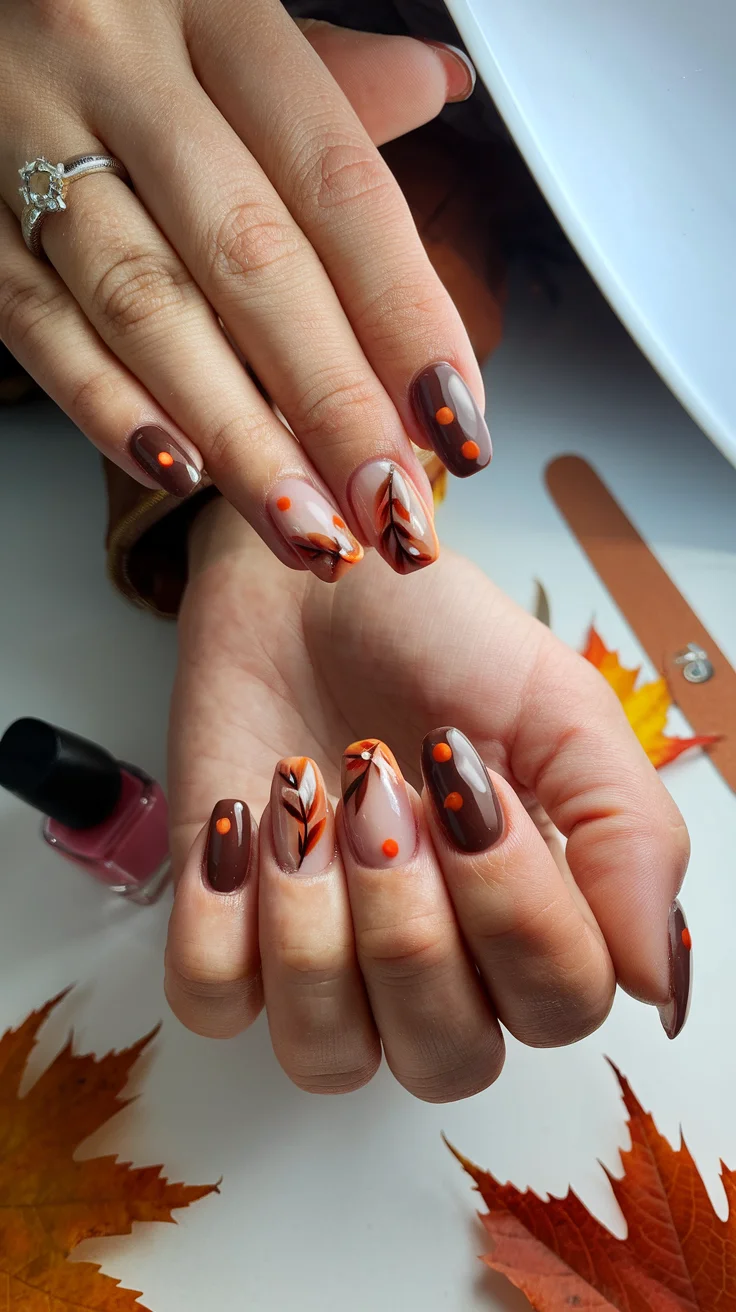 2-beautiful-fall-bridesmaid-nails-for-a-polished-wedding-look
