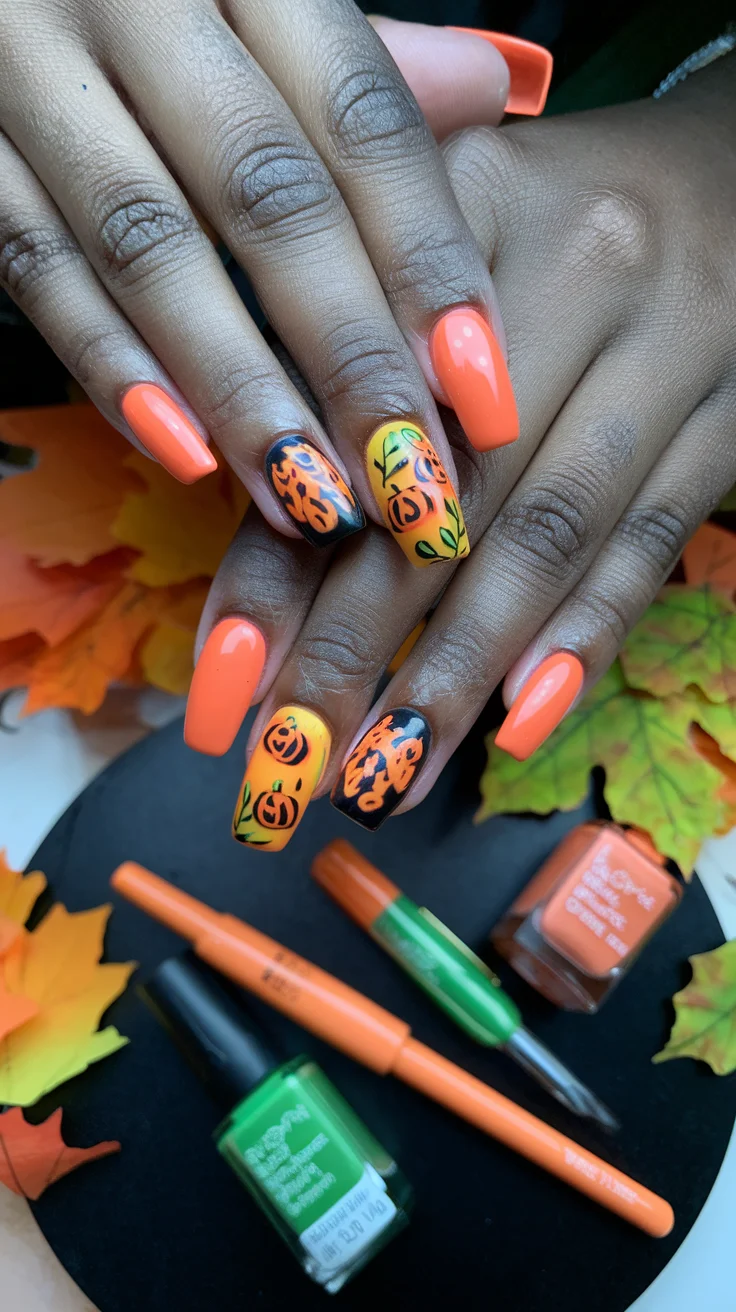 3-bright-orange-fall-nails-that-scream-autumn