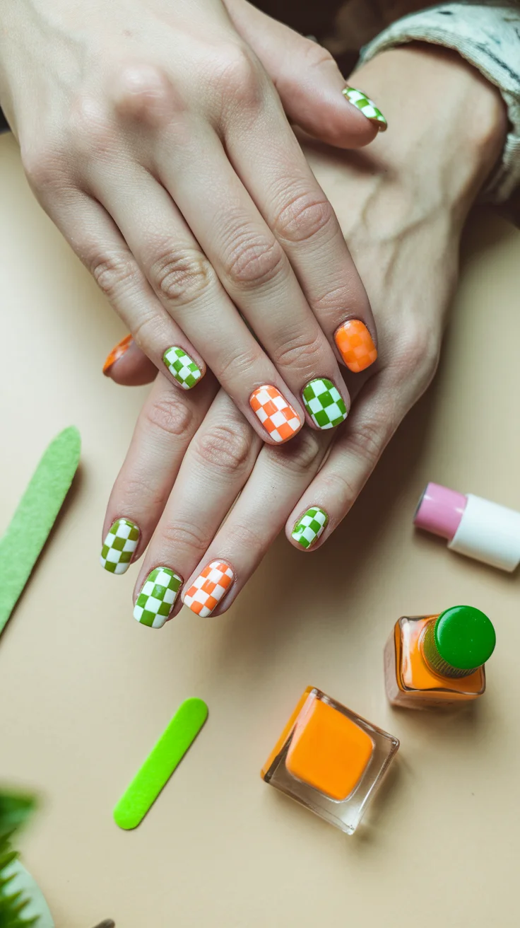 6-cool-fall-checkered-nails-that-feel-trendy-and-fun