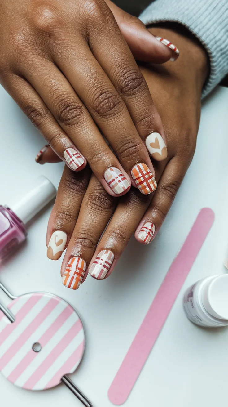 7-cute-fall-plaid-nails-for-the-coziest-seasonal-mani