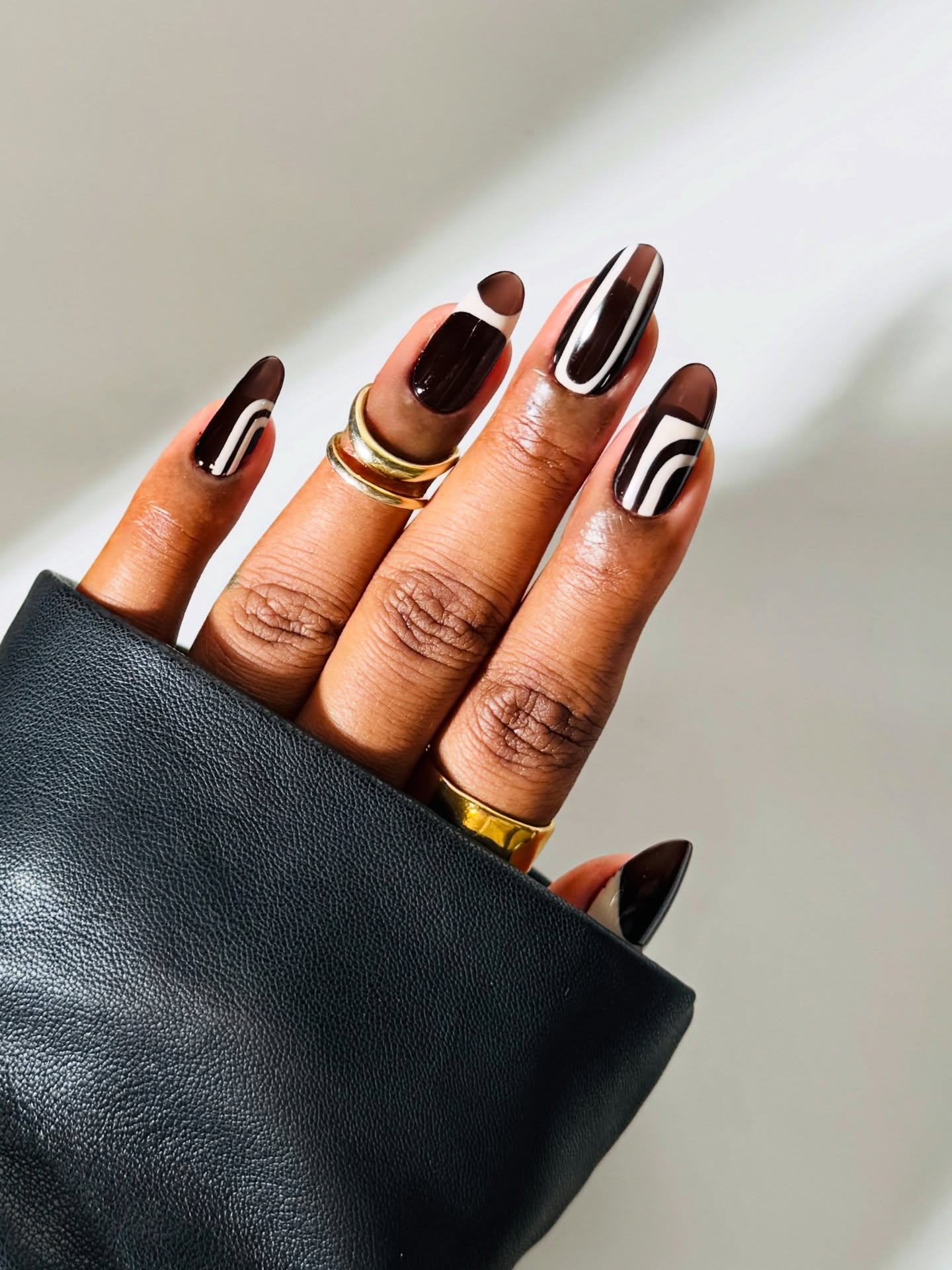 Abstract Autumnal Nails