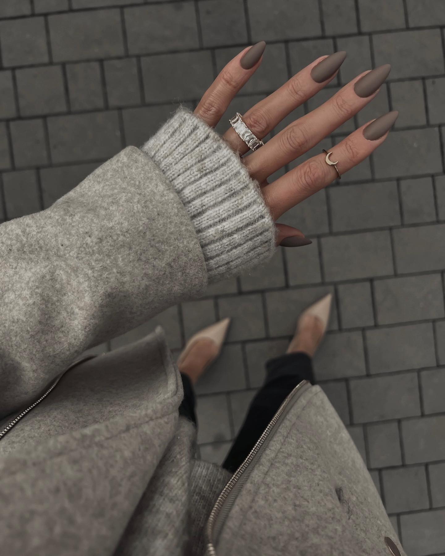 Autumn Matte Brown Nails
