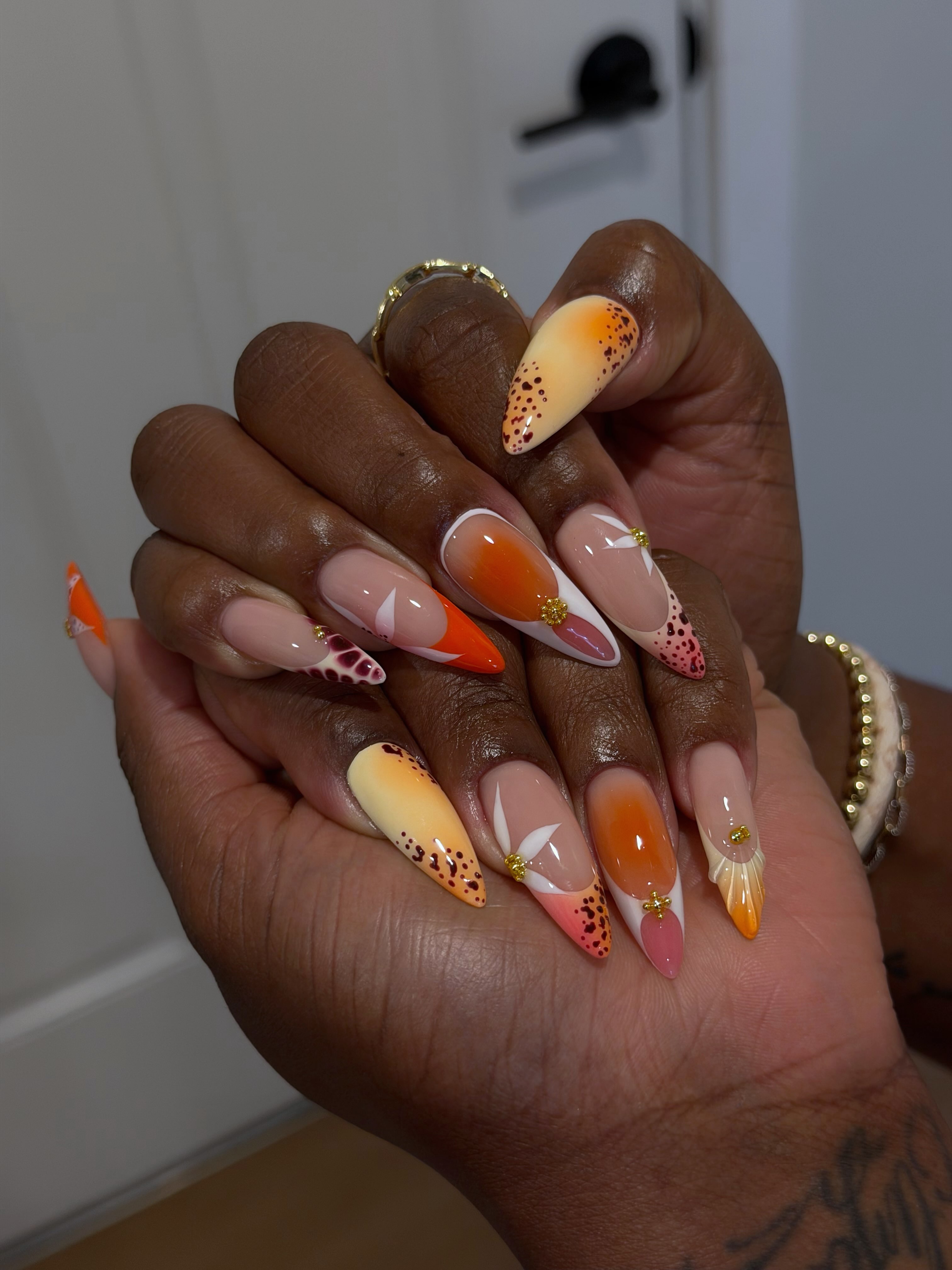 Beach Vacation Fall Nails