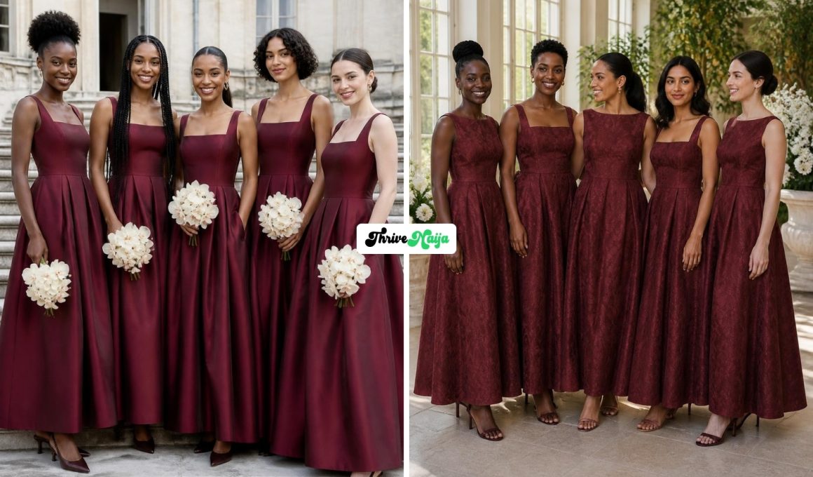 Breathtaking Maroon Bridesmaid Dresses for the Big Day