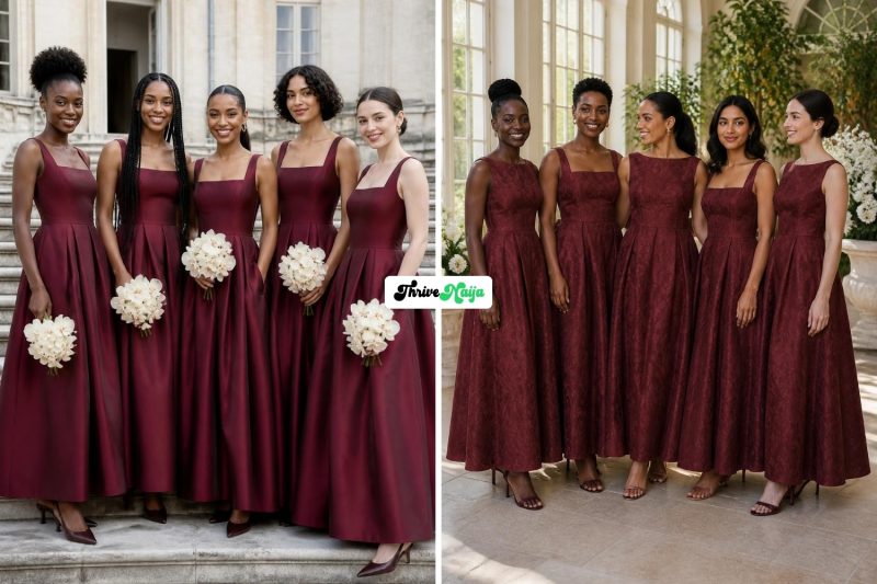Breathtaking Maroon Bridesmaid Dresses for the Big Day