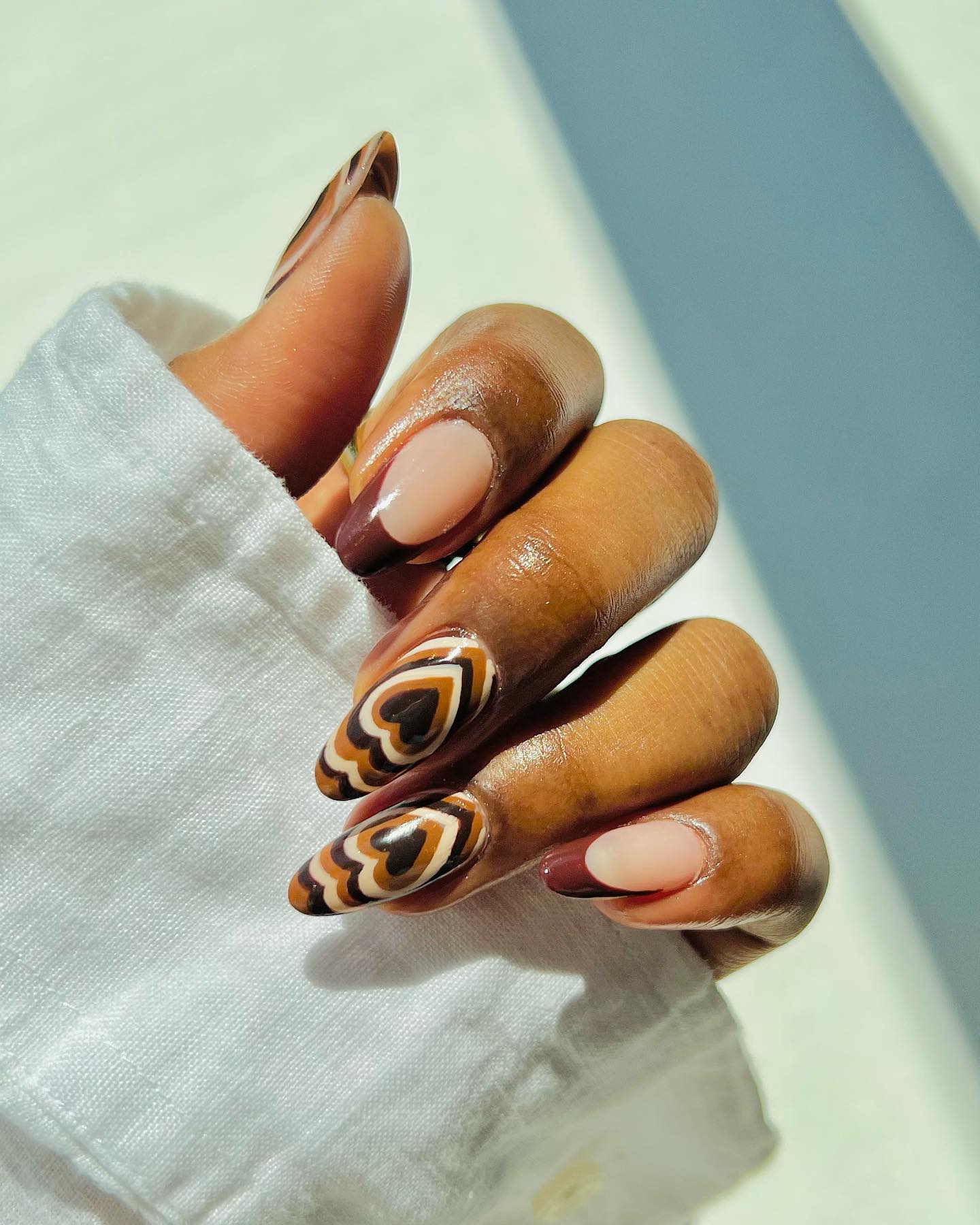Brown Fall Birthday Nails