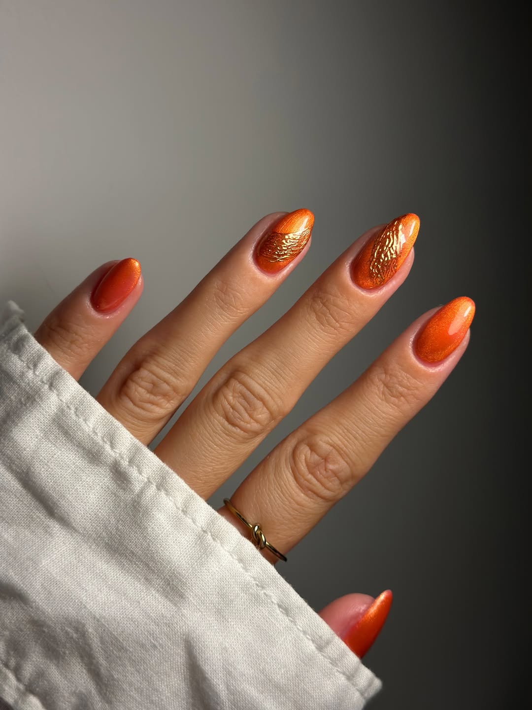 Burnt Orange with Gold Accent
