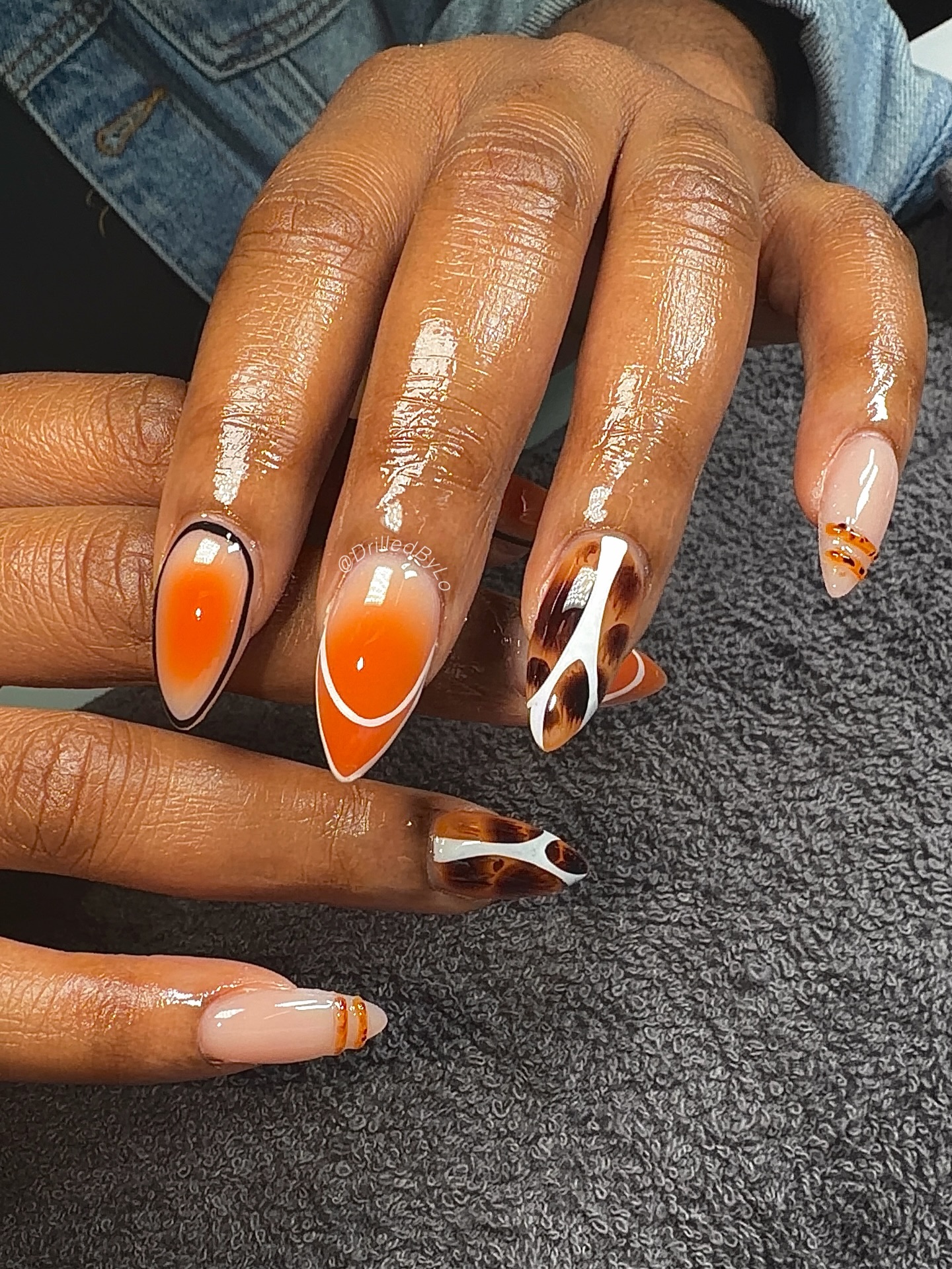 Cheetah Print Almond Stiletto Nails