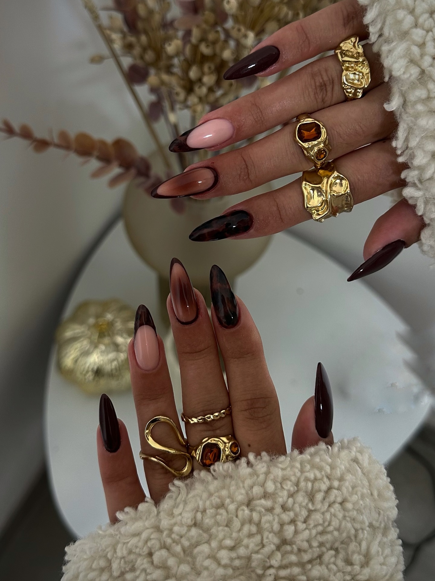 Chocolate Brown Gel Nails