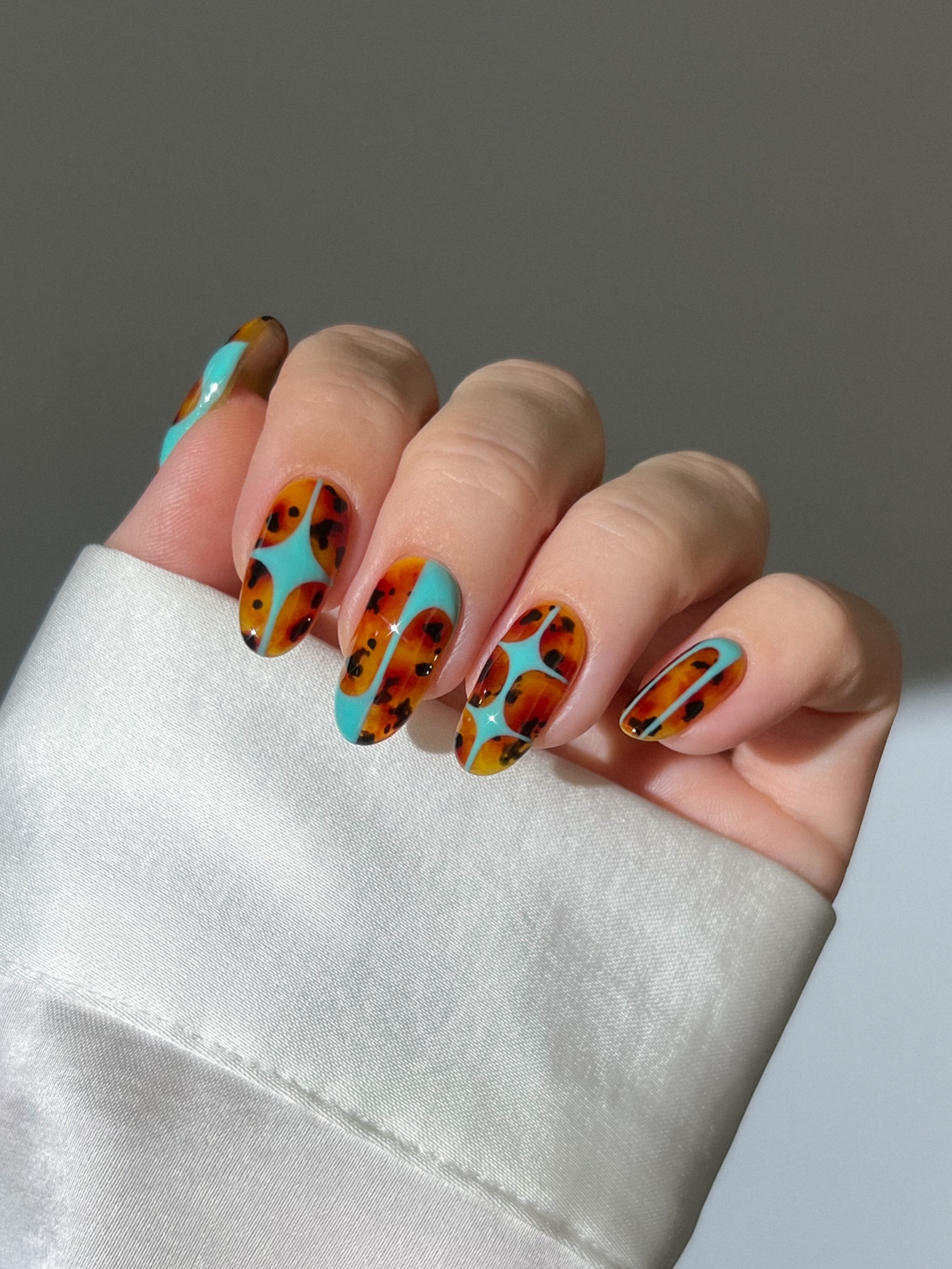 Cool Teal and Tortoise Shell Mix