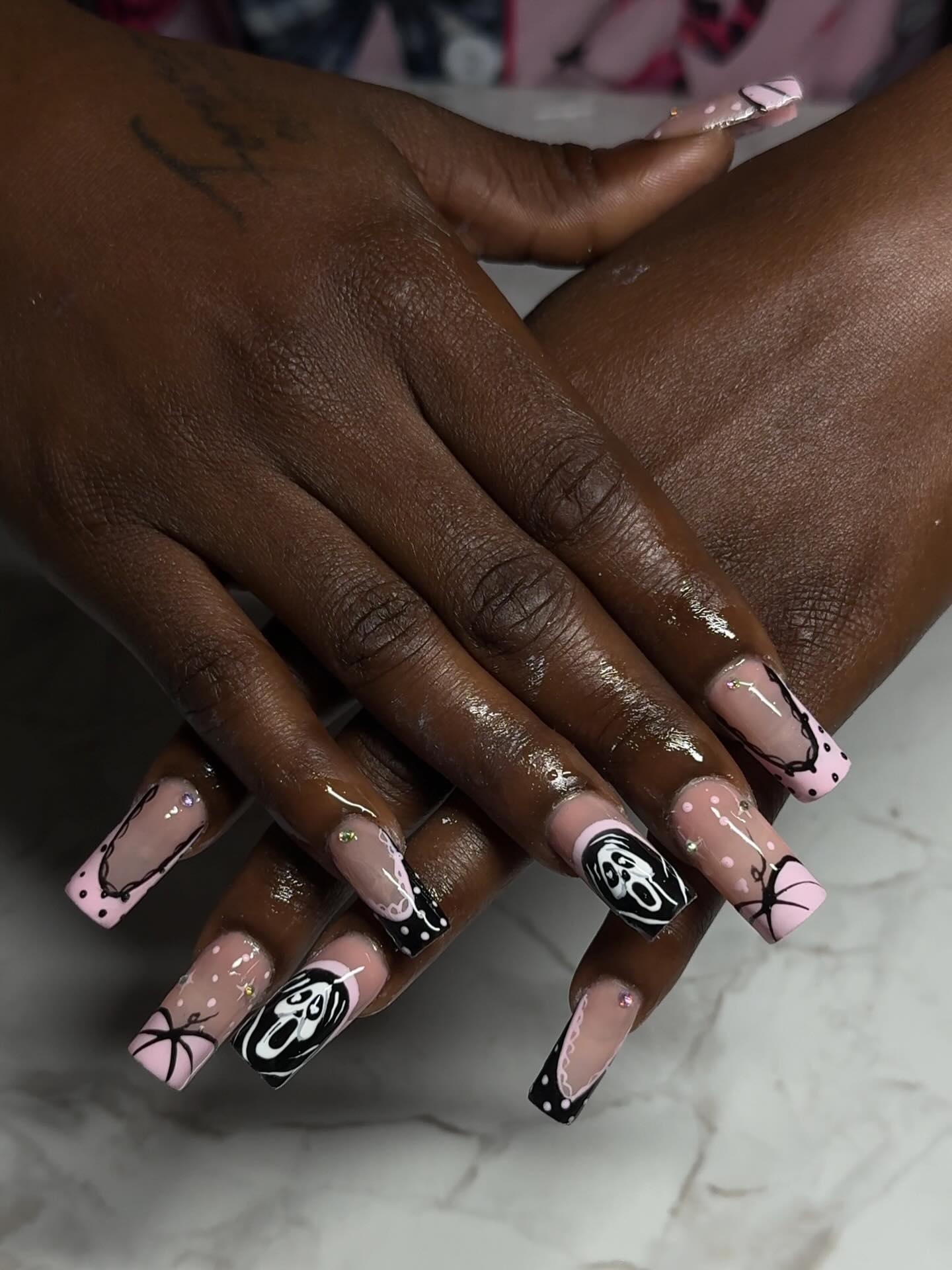 Cozy Autumn French Square Tips