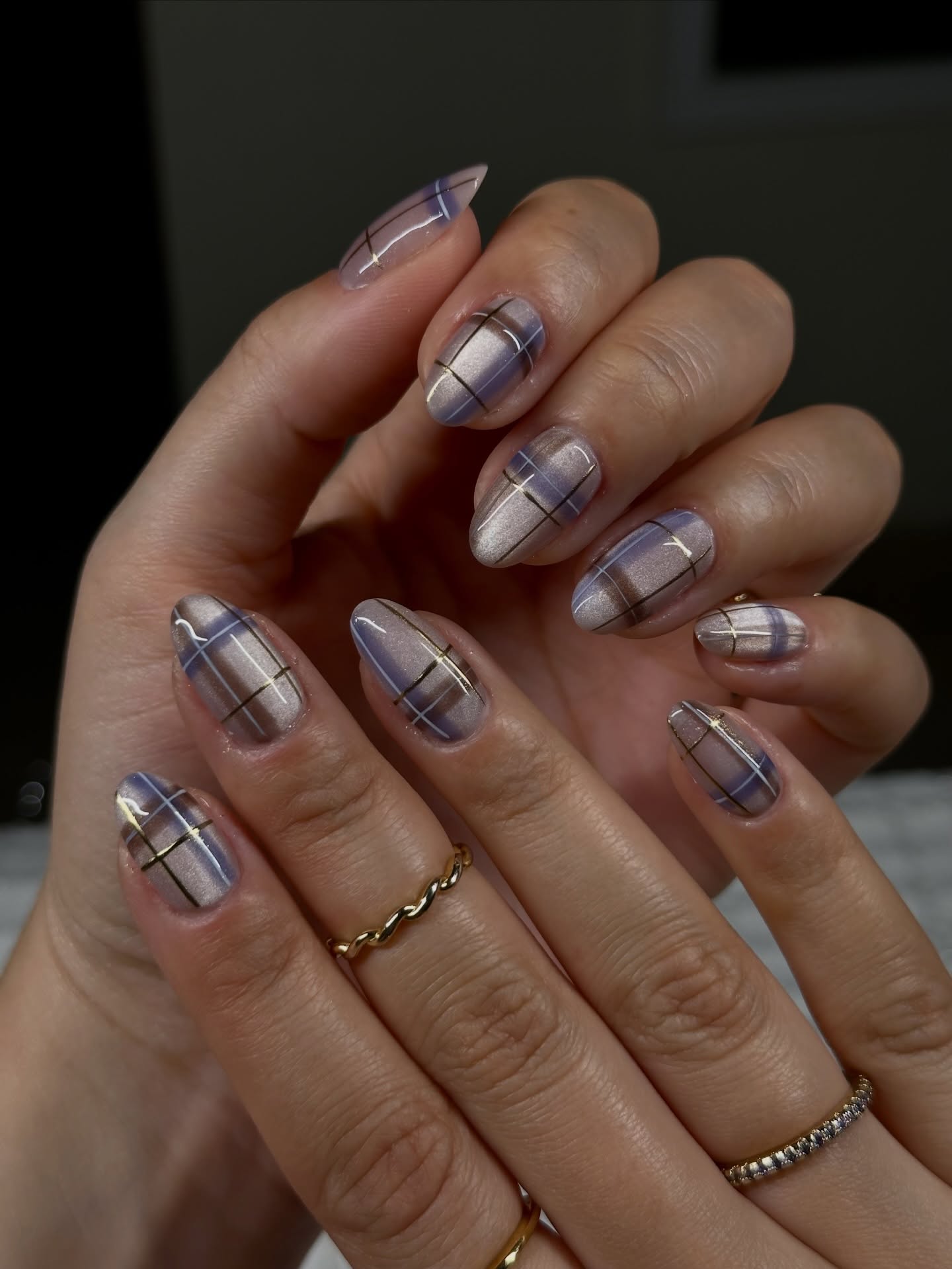 Cozy Plaid Nails