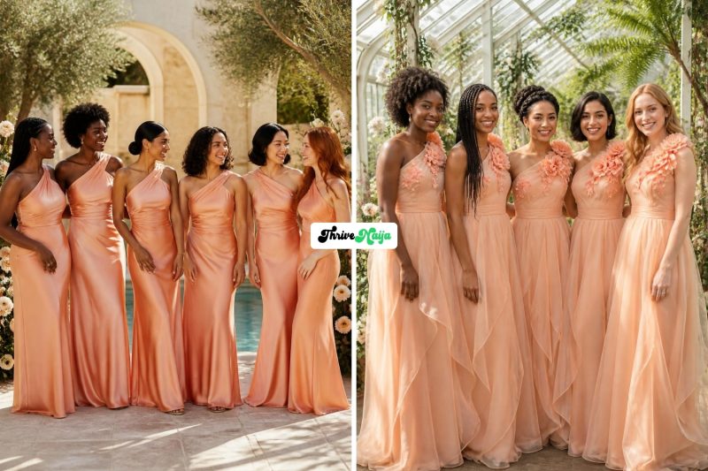 Cute Peach Bridesmaid Dresses You’ll Love
