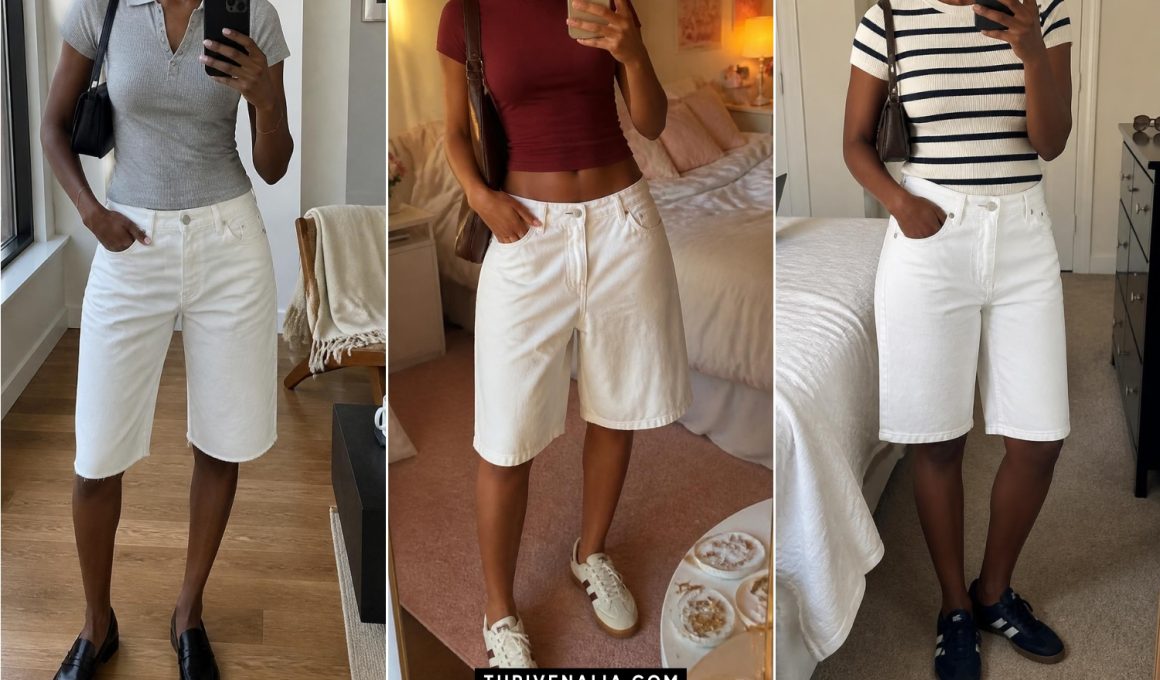 Cute White Jorts Outfits for a Fresh Everyday Look