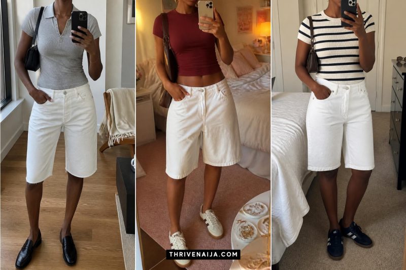 Cute White Jorts Outfits for a Fresh Everyday Look