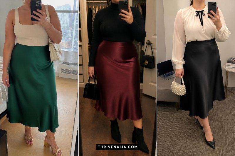 Elegant Plus Size Satin Skirt Outfits to Dazzle