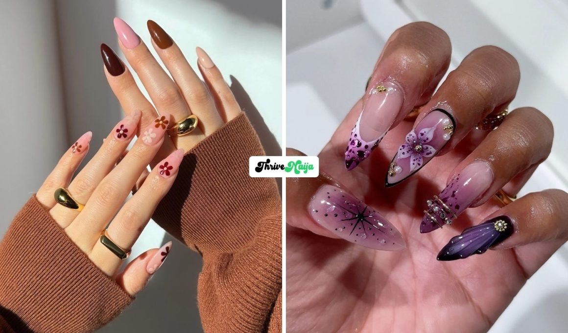 Fall Floral Nails That Look So Feminine