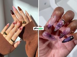 Fall Floral Nails That Look So Feminine