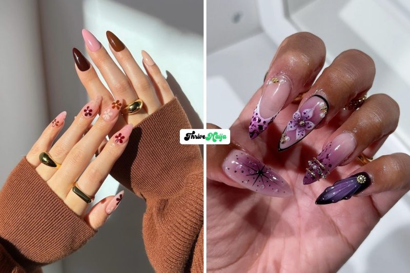 Fall Floral Nails That Look So Feminine