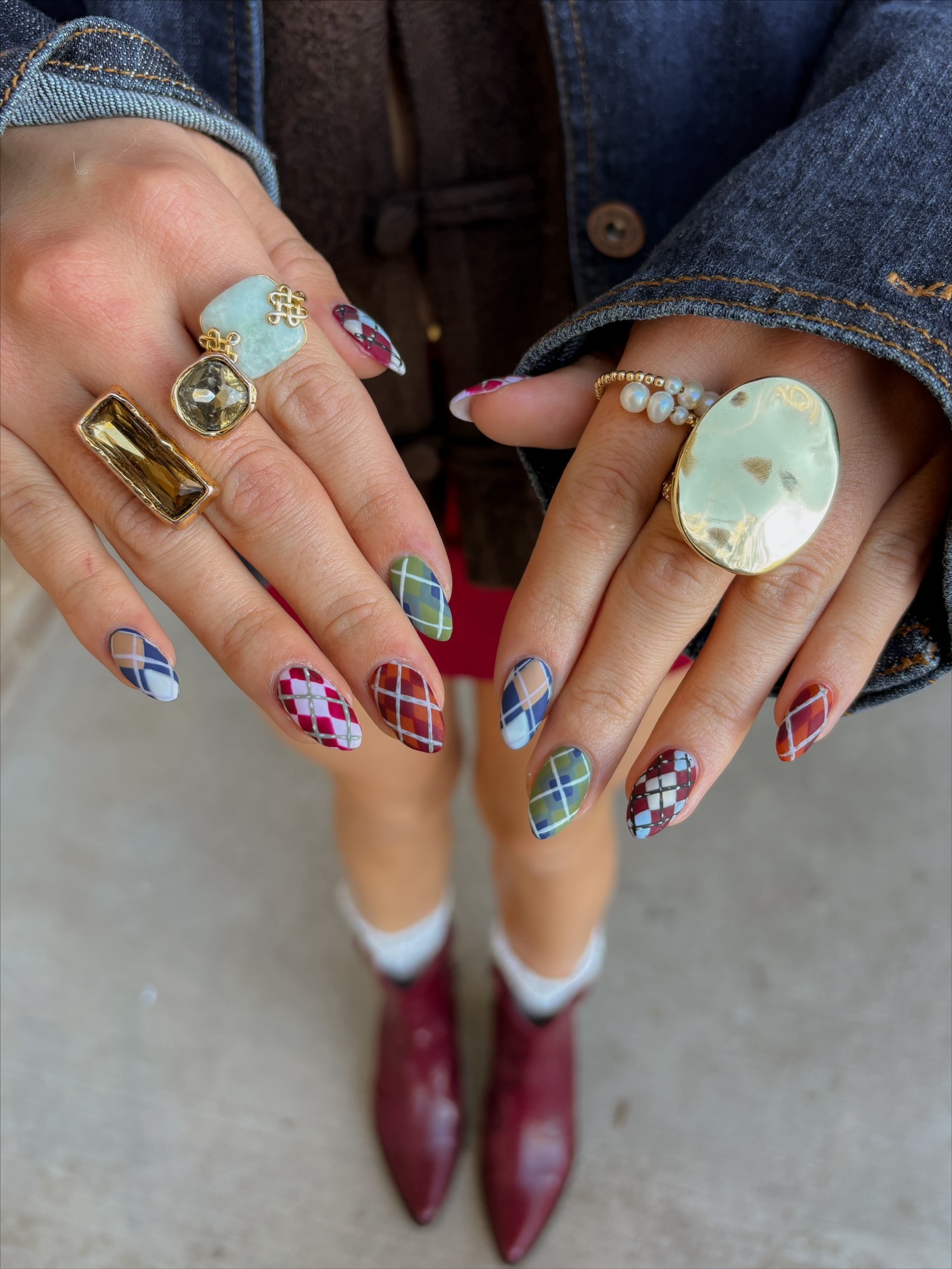 Fall Plaid Nail Set