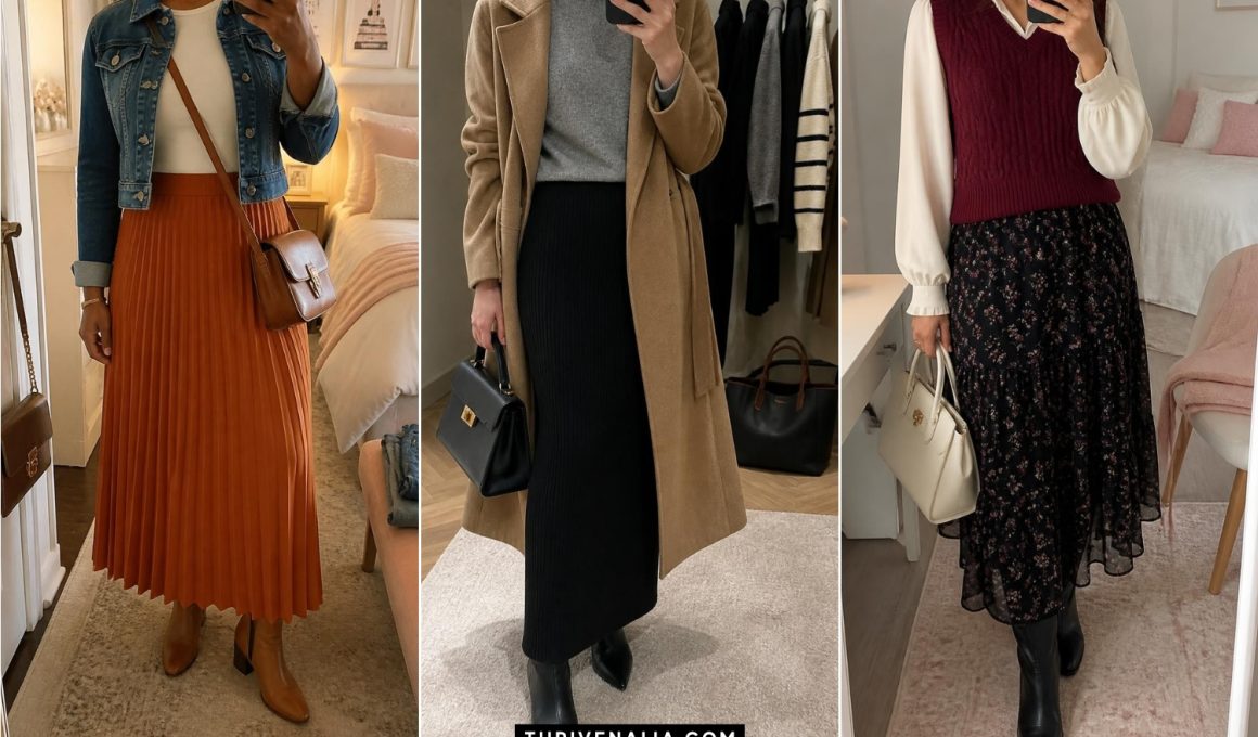 Gorgeous Long Skirt Outfits to Wear All Fall