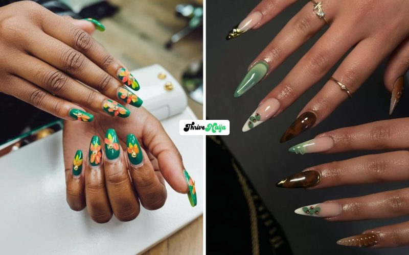 Green Fall Nails That Feel Fresh and Trendy