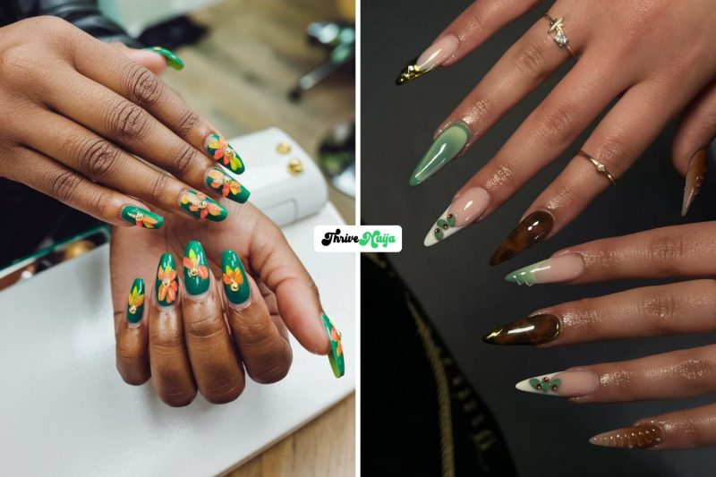 Green Fall Nails That Feel Fresh and Trendy