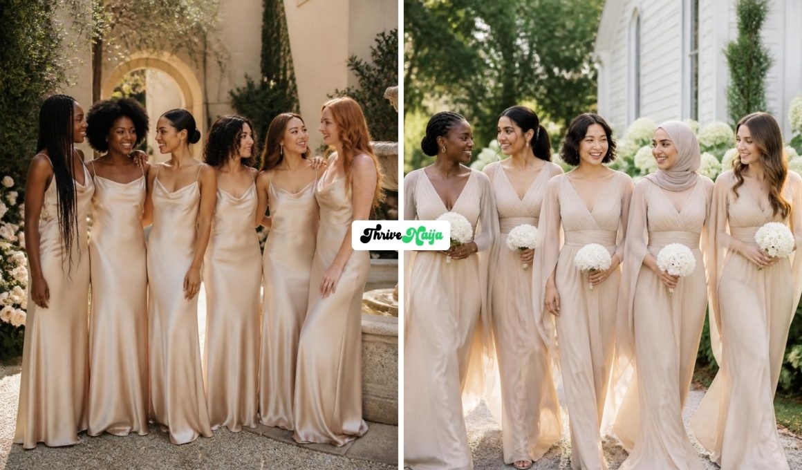 Lovely Champagne Bridesmaid Dresses for Your Big Day