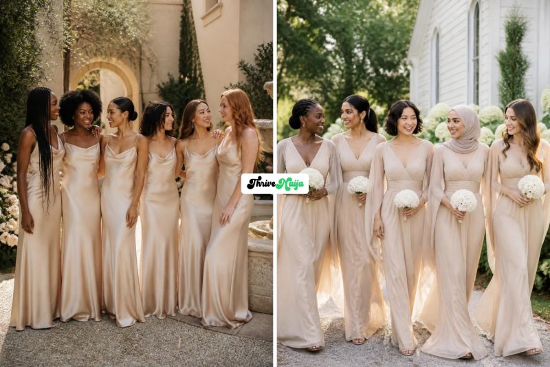Lovely Champagne Bridesmaid Dresses for Your Big Day
