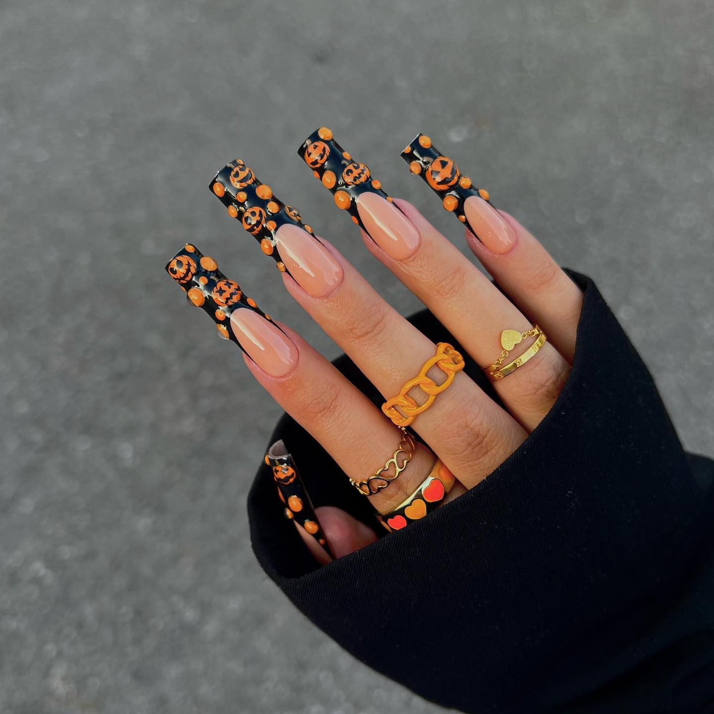 Mini Pumpkin French Tips